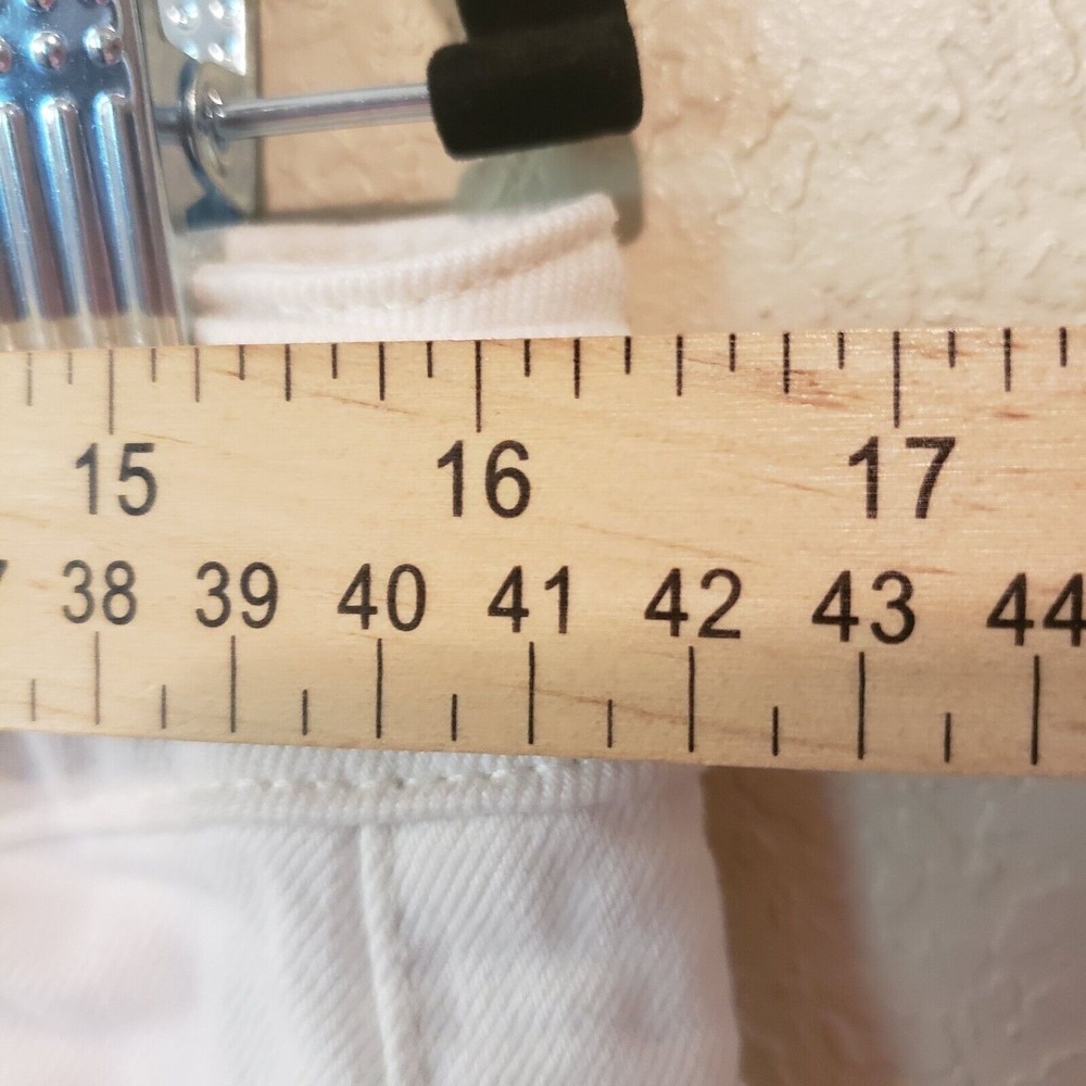 H&M High Waist Wide Leg Jeans, Sz 14 White - Picture 6 of 7